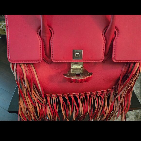 Pristine Authentic Limited Edition Versace Medussa Head Fringe Satchel Bag - Picture 12 of 16